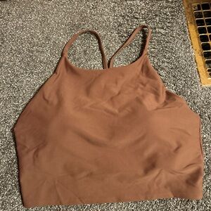 Old Navy Active Brown Sports Racerback Tank w/ Bra